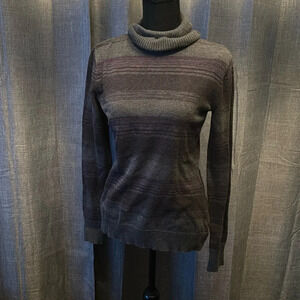 Gray and Purple Eddie Bauer Turtleneck